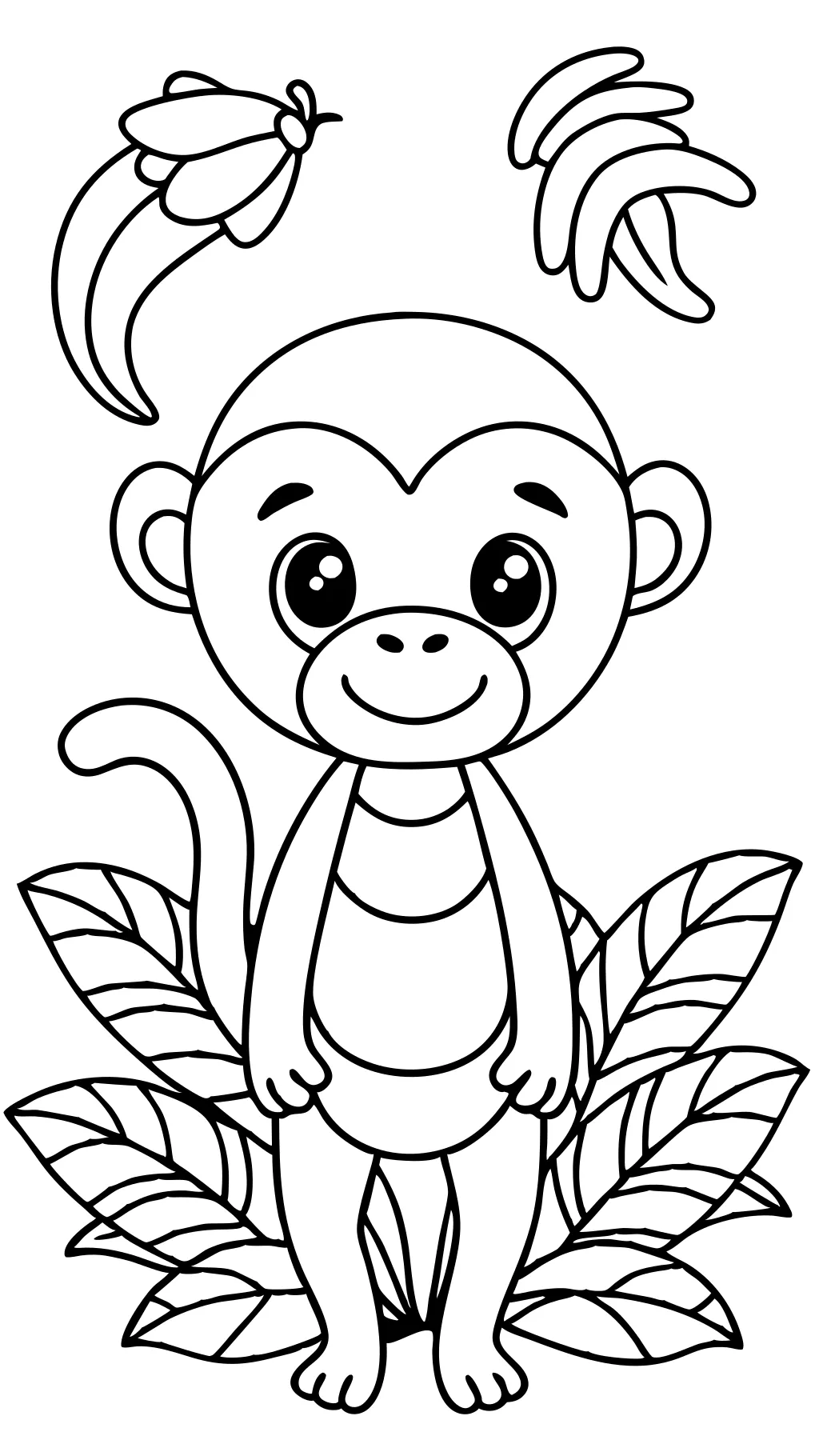 cute monkey coloring pages